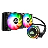 Empire Gaming – Guardian G-V20 Wasserkühlung AIO PC Gamer – CPU Flüssigkühlung ARGB 3 Pins 5 V Heizkörper 240 mm – Lüfter 2 x 120 mm PWM leise – Intel und AMD