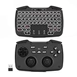 Fangxuee RK707 2,4 GHz Kabelloser Tragbarer Gamecontroller, Tastatur-Maus-Kombination, Turbofunktion für PC/für Raspberry Pi2/Android TV