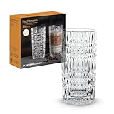 Nachtmann 2-teiliges Latte Macchiato Gläser-Set, Kaffee-Gläser, Kristallglas, 434 ml, Ethno Barista, 104903