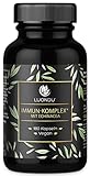 Luondu® Immunsystem Komplex 500mg - 180 Kapseln Echinacea mit Vitamin C, Zink Selen, Kalmegh & L-Histidin - Immunsystem stärken* Echinacea Purpurea Kapseln für 90 Tage vegan & ohne Zusätze