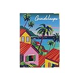 Color pop® Guadeloupe Schutzhülle für Reisepass, bedruckt, aus PVC, 13,5 x 9,5 x 0,6 cm, Bedruckt, 13,5 x 9,5 x 0,6 cm, Zeitgenössisch