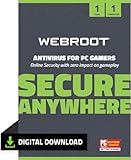 WEBROOT Antivirus für PC-Gamer 2024 | System Performance Optimizer | 1 Gerät | 1 Jahr | Windows | Aktivierungscode per E-Mail