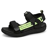 Hoylson Kinder Sandalen Jungen Sandalen Trekking Sport Sommerschuhe Outdoor Atmungsaktiv Grün EU36