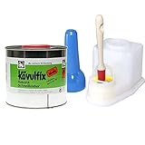 Kövulfix Rekord 300g Schnellkleber + Sparbehälter 0,45l + Auftragspinsel Kontaktklebstoff Universalkleber (6,63€/100gr) Lederkleber Schuhkleber