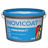 NOVICOAT Innenmatt Liter Weiss Stumpfmatt - Profifarbe | Wandfarbe | Innenfarbe (5 Liter)