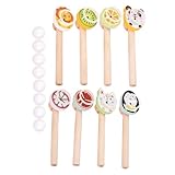 Ballblasen-Spiel - 8-Teilige Sensorische Schwebe-Balance | Blasrohr Set | Logopädie Training Spielzeug für drinnen draußen Kindergarten Familie Geburtstag Weihnachten Kinder Party Mitgebsel Holz