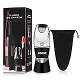 ecooe Wein Dekanter Dekantierer Rotwein Aerator Set Schnellest Ernüchternd Wein Belüfter mit massivem Stand und Reisetasche