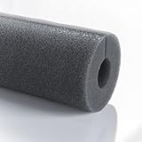 Bauhandel24-1m Rohrisolierung selbstklebend Schaumstoff Rohr Isolierung Heizungsrohre 20 mm Isolierstärke | Ø 28 mm Rohrdurchmesser Grau