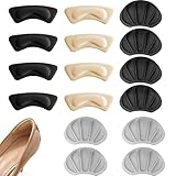 8 Paar Fersenpolster, Unsichtbare Fersenpolster, Heel Liners bequem, für zu große Schuhe & Stiefel verhindert Reibungund Fersenschutzpolster