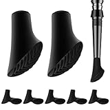 12 Stück Nordic Walking Stöcke Gummipuffer, Wanderstöcke Gummipuffer, Gehstock Gummipuffer, Wanderstock Aufsätze für Alle Gängigen Wanderstöcke/Trekkingstöcke mit Durchmesser Von 10mm