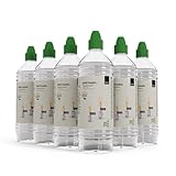 höfats - flüssig Bioethanol Spin 900 | 1200 | 1500 Rauch- und Rußfreies Ethanol - 6X 1 Liter Nachfüllflasche - Zubehör für Spin mit Bio-Burner, Tischfeuer, Tischkamin, für Indoor und Outdoor