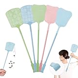 FIHODONE 5 Stück Fliegenklatsche, Pest Klatschen Fliegenabwehr Mit Rückenkratzer, 59 x 14cm Fly Swatter Fliegen Control Fliegenklatsche Stabil, Große Schlagfläche Insektenabwehr Für Repel Flies Wespen