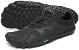 SAGUARO Barfußschuhe Herren Damen Traillaufschuhe Outdoor & Indoor Training Fitnessschuhe Wander Wald Strand Straße Laufschuhe Walkingschuhe Schnell Trocknend Badeschuhe, Öl Schwarz, 43 EU