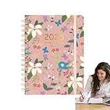 moonyan 2025-Planer, 2025-Wochen-Monatsplaner | Doppeldrahtgebundenes To-Do-Notizbuch | Fernunterrichts- und Arbeitsplaner, Schulbedarf-Agenda-Organizer für Kinder und Erwachsene