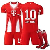 Personalised 2025/26 Bayern Home Football Jersey Set for Children and Adults Shorts with Free Name Number Boys Mens Trikot Kinder Trainning Trikot