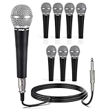 Pyle Karaoke Mikrofon - Gesangsmikrofon, Microphone, Dynamisches Mikrofon mit Beweglicher Spule, Unidirektionale Nierencharakteristik, 4,5 Meter langem XLR-auf-6,35mm-Audiokabel für Karaoke Box