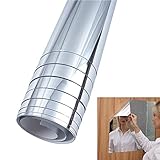 50 x 100 cm selbstklebende Spiegelfolie, flexibel, bruchsicher, kein Glas, Körperfliesen, Spiegelaufkleber für Badezimmer, Schlafzimmer, Zuhause, Baby, Spielzimmer, Fitnessstudio, Wanddekoration