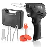 STAHLWERK Lötpistole (LP-200) – 200 W Lötgerät mit 50–500 °C Temperaturbereich, Lötkolben mit schneller Aufheizzeit & Zubehör-Set für Löten, Entlöten, Schneiden von Kunststoff und Gravieren von Holz