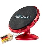 FLEXD-X Auto Handyhalterung Magnet Stark Handyhalter fürs Auto magnetisch Smartphone Halterung im Set KFZ 360° (Rot)