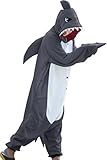 wotogold Herren Tier Shark Pyjamas Cosplay Kostüme XX-Large Grau