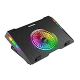 UKCOCO 1stk Notebook-kühler Verstellbarer Laptop-kühlerhalter Laptop Wärmeableitung Rack Computergestell Laptop-zubehör Laptophalter Tragbarer Laptopständer RGB-Laptop-Rack Black Plastik