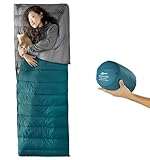 Litume 565g,Die komfortable Temperatur von15°C kombinierbarer Daunenschlafsack, Leichter, kompakter Schlafsack für Erwachsene, Doppelschlafsack, zum Wandern, Camping, für die Familie