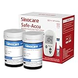 sinocare Teststreifen Blutzucker 100pcs, Safe Accu Blutzuckerteststreifen, Portable für Reise (Teststreifen 50 nur)