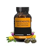 Vital Ultra Mariendistel mit Artischocke und Löwenzahn – 120 vegane Kapseln mit 80% Silymarin aus Mariendistel-Extrakt – ohne unnötige Zusätze – aus Deutschland