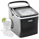 Chefman | Iceman Dual-Size Eiswürfelmaschine - Tragbare Eismaschine, große und kleine Eismaschine mit Selbstreinigung, 9 Würfel in 7 Minuten, 10kg/24 Stunden, inklusive Eisschaufel