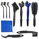 Fahrrad Kettenreiniger 10 Stück Fahrrad Reinigungsset Fahrradkettenreinigungsgerät Kettenbürste Fahrrad Bürste Fahrradkette Kettenreiniger für Fahrrad Motorrad Reiniger
