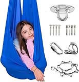 DTREEL Sensorische Socken Für Autismus, Therapieschaukel Kinder, Nestschaukel, Yogatuch Zum Aufhängen, Sensorische Vertikaltuch, Zur Stressreduktion Mit Zubehör, Hängesessel, Hängehöhle(D)