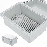 OUNONA Wasserdichte Outdoor Abzweigdose mit Montageplatte Robustes Abs Kunststoff Gehäuse Schlagfestes Elektrisches Projektkastengehäuse für Innen Außenbereich DIY Anschlusskasten