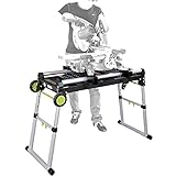 TrutzHolm® Untergestell für Kappsäge Multifunktionswerktisch Arbeitstisch für Kapp und Gehrungssägen, Maschinentisch Werkbank Spanntisch klappbar mobil
