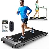ORISYN Laufband für Zuhause, Walking Pad kompatibel mit App, Doppelsteuerung über Fernbedienung oder App, LED-Anzeige, Kompaktes Laufband Schreibtisch für Zuhause und Büro