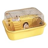 Hamsterkäfig – Kleintiervilla mit transparentem Deckel, sicherer Lebensraum für Igel, tragbares, abnehmbares Gehäuse | Anti-Flucht-Funktion, gemütliches Tierheim für den Heimgebrauch auf Reisen