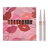 Lip Liner Set Lip Liner Lip Liner Lippenkontur 12-teiliges Make-up-Set für glatte und matte Lippen für Damen, Freundin