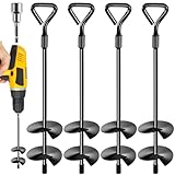 Cieex 4 Bodenanker Trampolin Set, Verstellbare Gurte Sicherung Erdanker, Heavy Duty Trampolin Anchor Kit für Zelte, Camping, Schaukelgestell, Vordächer, Widerstehen Starkem Wind Rostfrei