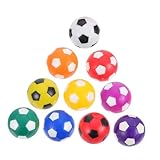 TOGEVAL 10 Stück Teiliges Bunte Tischkickerbälle aus Robustem Kunststoff Ersatz für Tischfußballspiele Langlebig Farblich Sortiert für Erwachsene