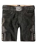Stockerpoint Herren Lederhose Corbi4 I Größe 44-64 I Bequeme Trachtenhose in edler Hirschoptik inkl. Gürtel I Aus 100% hochwertigem Wildbockleder I Perfekt für Trachten & Festlichkeiten