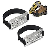 Anti Rutsch Schuhspikes, SilverChry Spikes für Schuhe Glatteis, Steigeisen für Wanderschuhe, Schuhspikes-Abdeckung, Schneeketten Universal, 1 Paar Steigeisen für Wanderschuhe, Ice Snow Grips