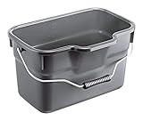eckiger Eimer 12l mit Henkel und Skala