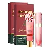 Lip Conditioner & Lippenöl-Set,2 in 1 Lipgloss Lippenpfleges Serum,Pflegt die Lippen Intensiv,Weihnachtsgeschenke,Praktisches Schlüsselanhänger Design,Mädchen Lippenpflege für Frauen (2PCS)