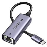 UGREEN USB C 2.5G LAN Adapter Ethernet Adapter RJ45 2500Mbps Netzwerkadapter kompatibel mit MacBook Pro M4, Mac Mini M4, iPad Pro/Air, Mac Pro/Air, Galaxy S24, Windows 11/10/8, macOS usw.