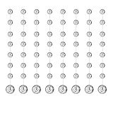 Uxsjakjsd 4,9 Fuß Silberne Spiegelkugeln für Weihnachts-Disco-Ball-Party-Dekorationen Mini-Disco-Ball-Ornamente für Partyd Dekorationen