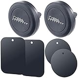 Callstel Kfz Handy Halter: 2er-Set Mini-Kfz-Smartphone-Halterungen für Lüftungsgitter (Handy Magnet, Magnet Halterung, Magnethalter)
