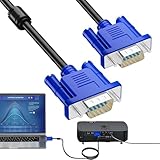 VGA-Kabel - HD-Video, Monitor und Projektor | 1,5 m VGA-Kabel, stabile und langlebige Verbindung | High-Definition-Kabel für PC-Bildschirm, TV, Laptop, Netzwerkbild, verschleißfest