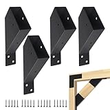 Niesel Pergola-Metallhalterungen,Pergola-Halterungssatz,Pergola-Winkelhalterung, robuste Pavillon-Halterung - Pergola-Hardware-Kit Pergola-Außeneckhalterung aus Kohlenstoffstahl für 2 x 4 Zoll Holz