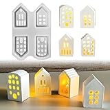 Nexoria Silikonformen Gießformen Häuser, Silikonform Weihnachten Silikonform Haus Mini Silikonform Häuser Silikonformen Weihnachten Mini Häuser Giessformen Silikon Gießform Weihnachten (A)