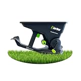 Turbogrün Handstreuer, ideal als Düngerstreuer für Dünger, Samen, Erde oder Salz nutzbar, Streuwagen Rasendünger, mit Handkurbel, zum genauen Streuen und Düngen