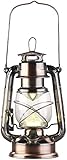 Lunartec LED Öllampe: Ultra helle LED-Sturmlampe, Batterie, 200lm, 3W, warmweiß, Bronze (Sturmlaternen, Sturmlaterne LED dimmbar, Taschenlampen)